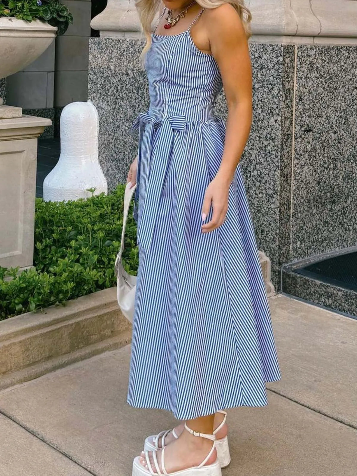 Bow Detail Midi Cami Dress - alternate view 10