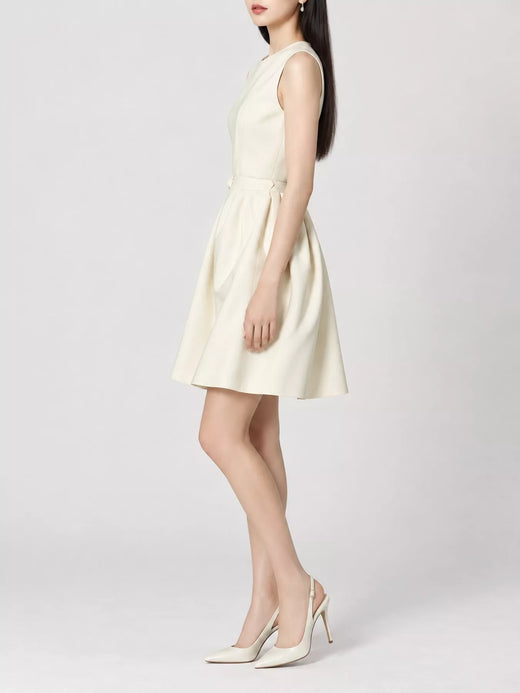 Sleeveless A-Line Midi Dress - alternate view 2