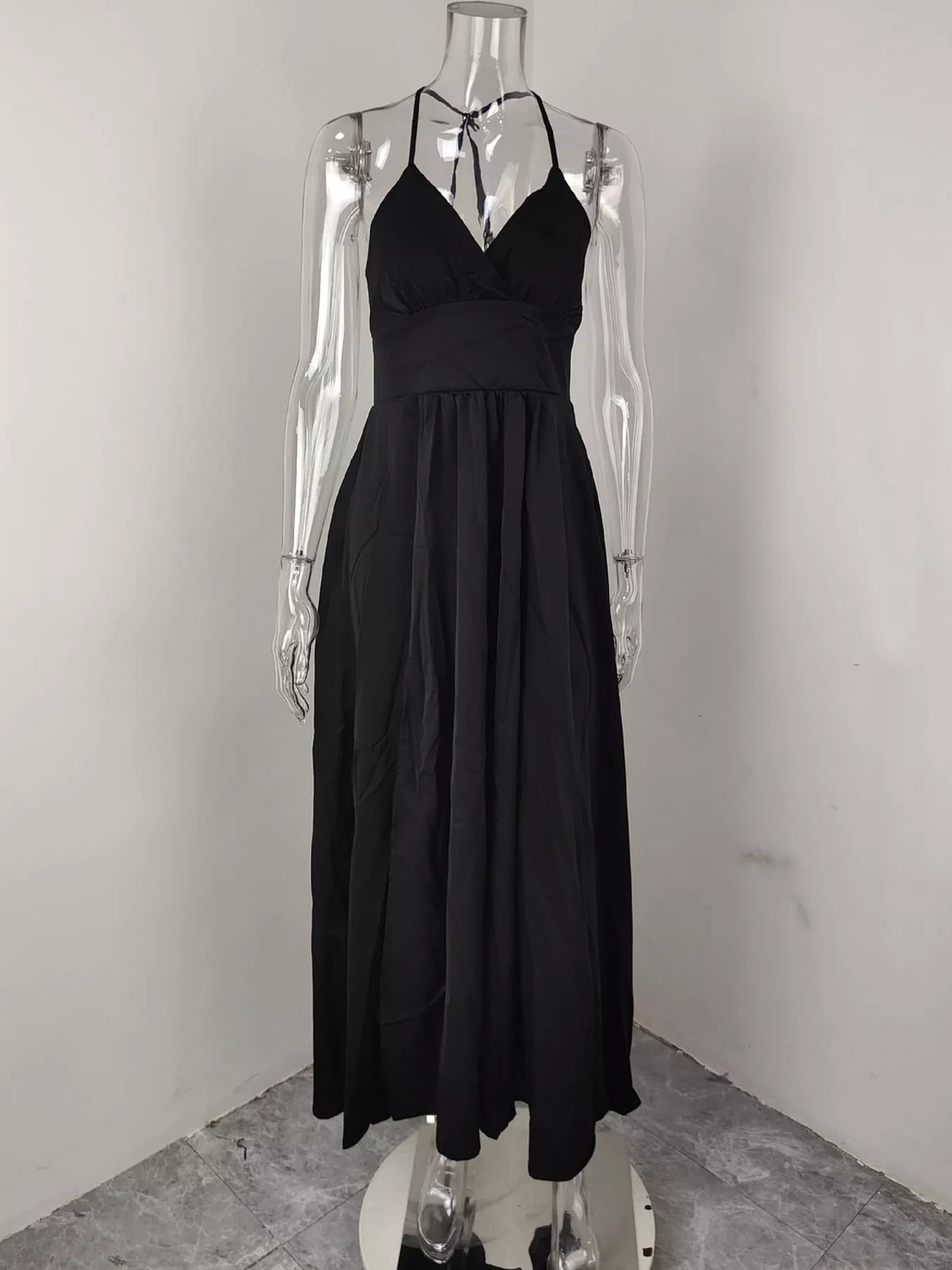 Full Size Sleeveless High-Slit Flowy Maxi Dress Plus Size - alternate view 8