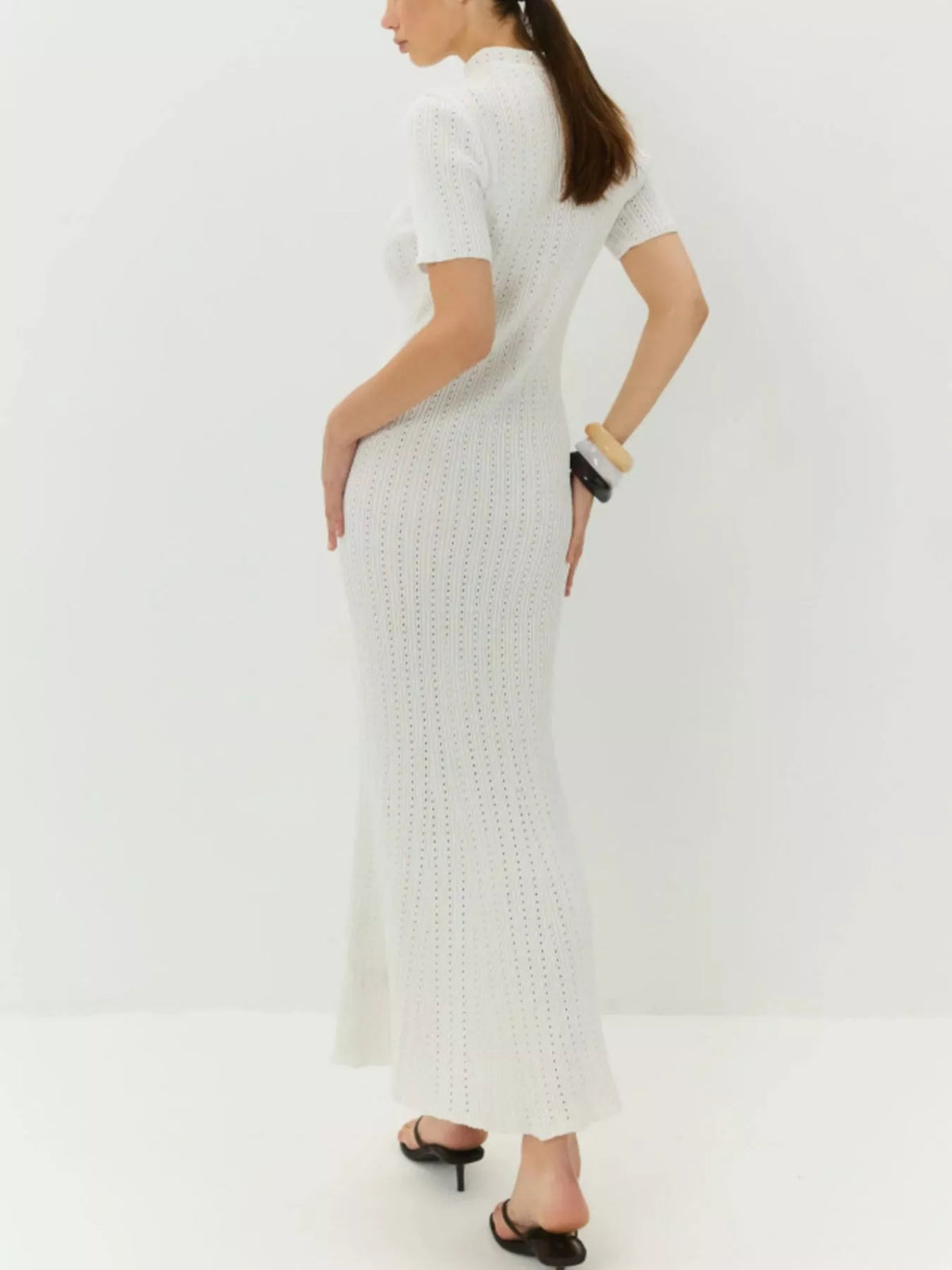 Short Sleeve Knitted Mermaid Dress - alternate view 20