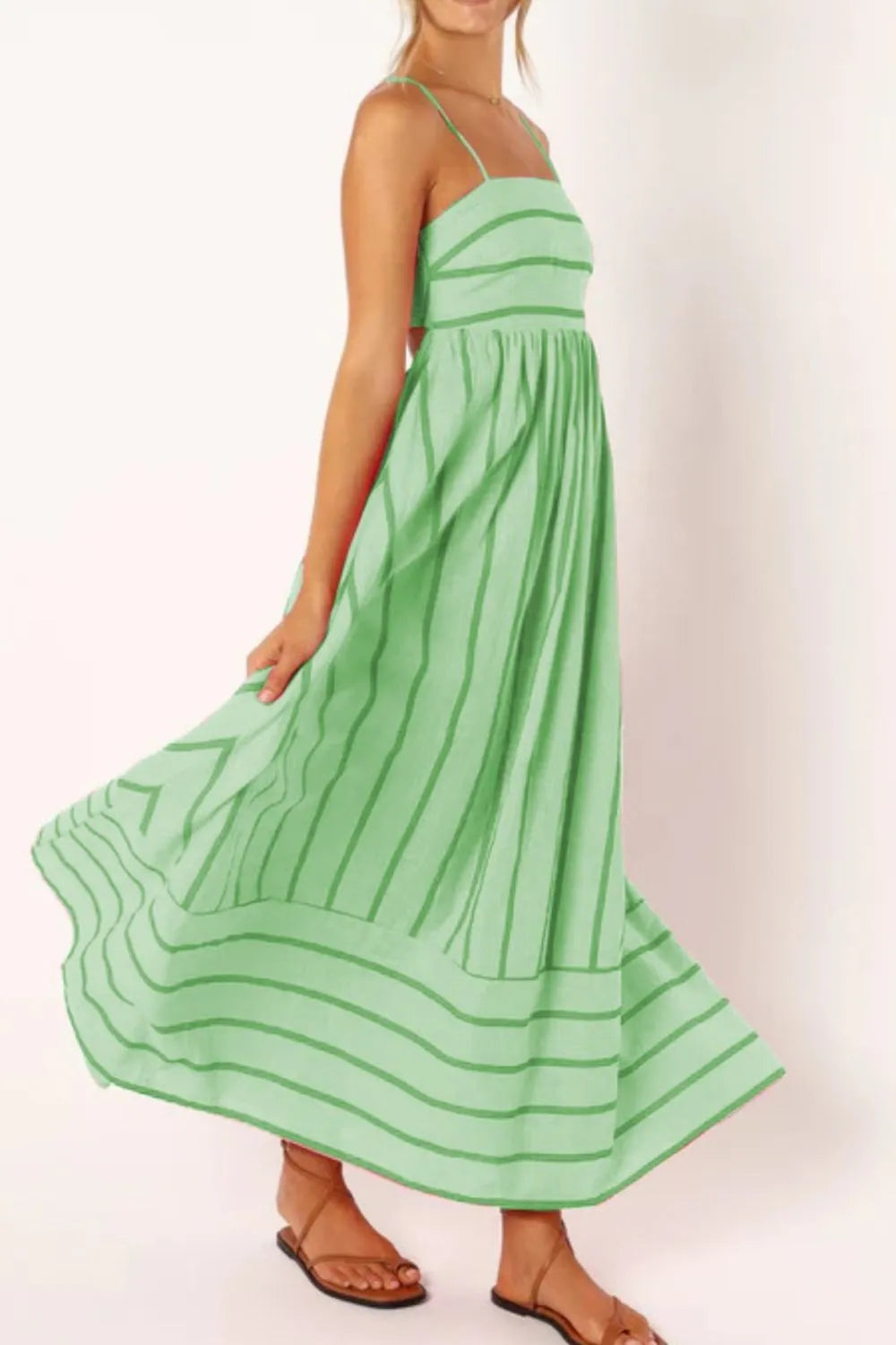 Striped Square Neck Cami Dress - alternate view 24