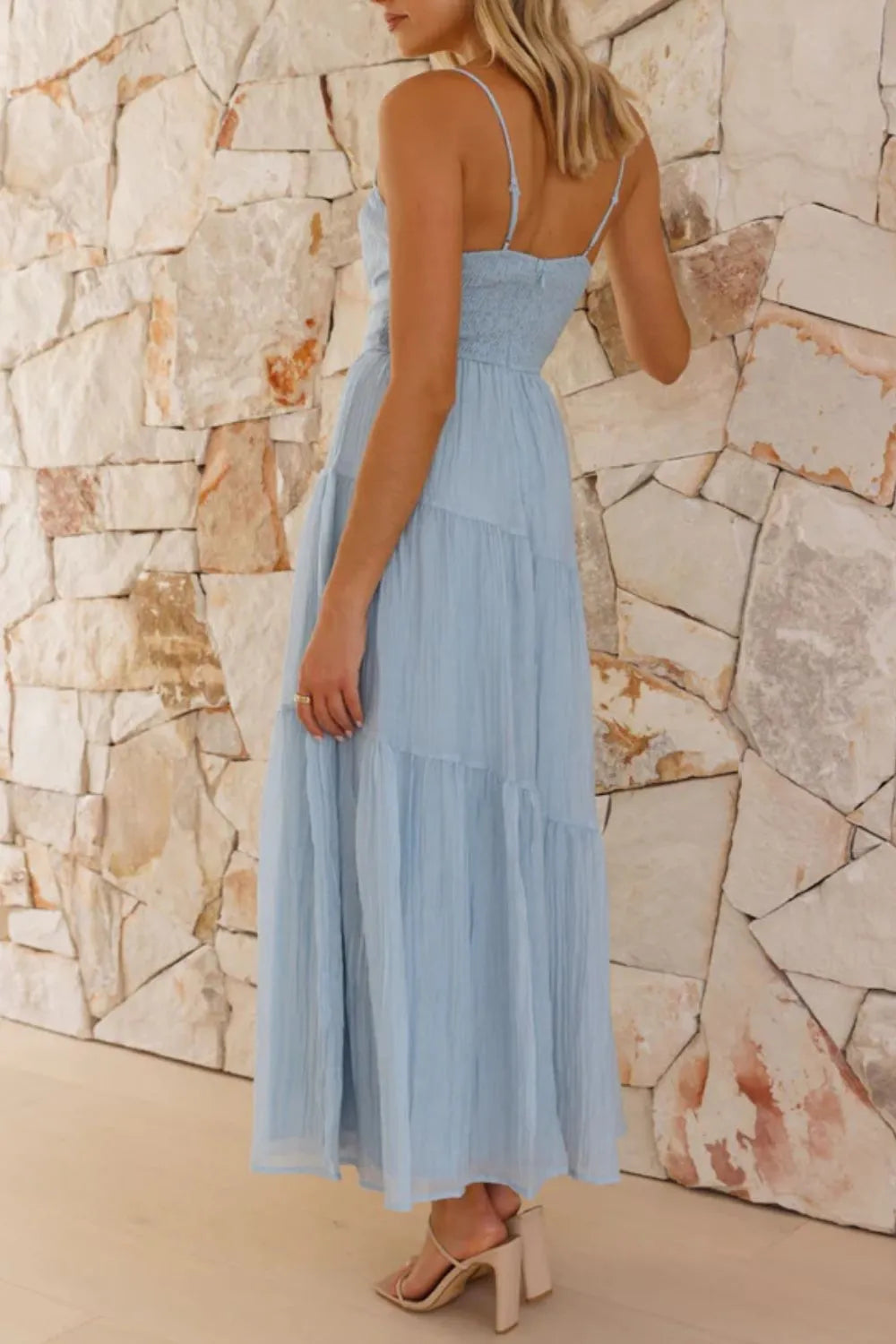 Smocked Back Midi Cami Dress - alternate view 9