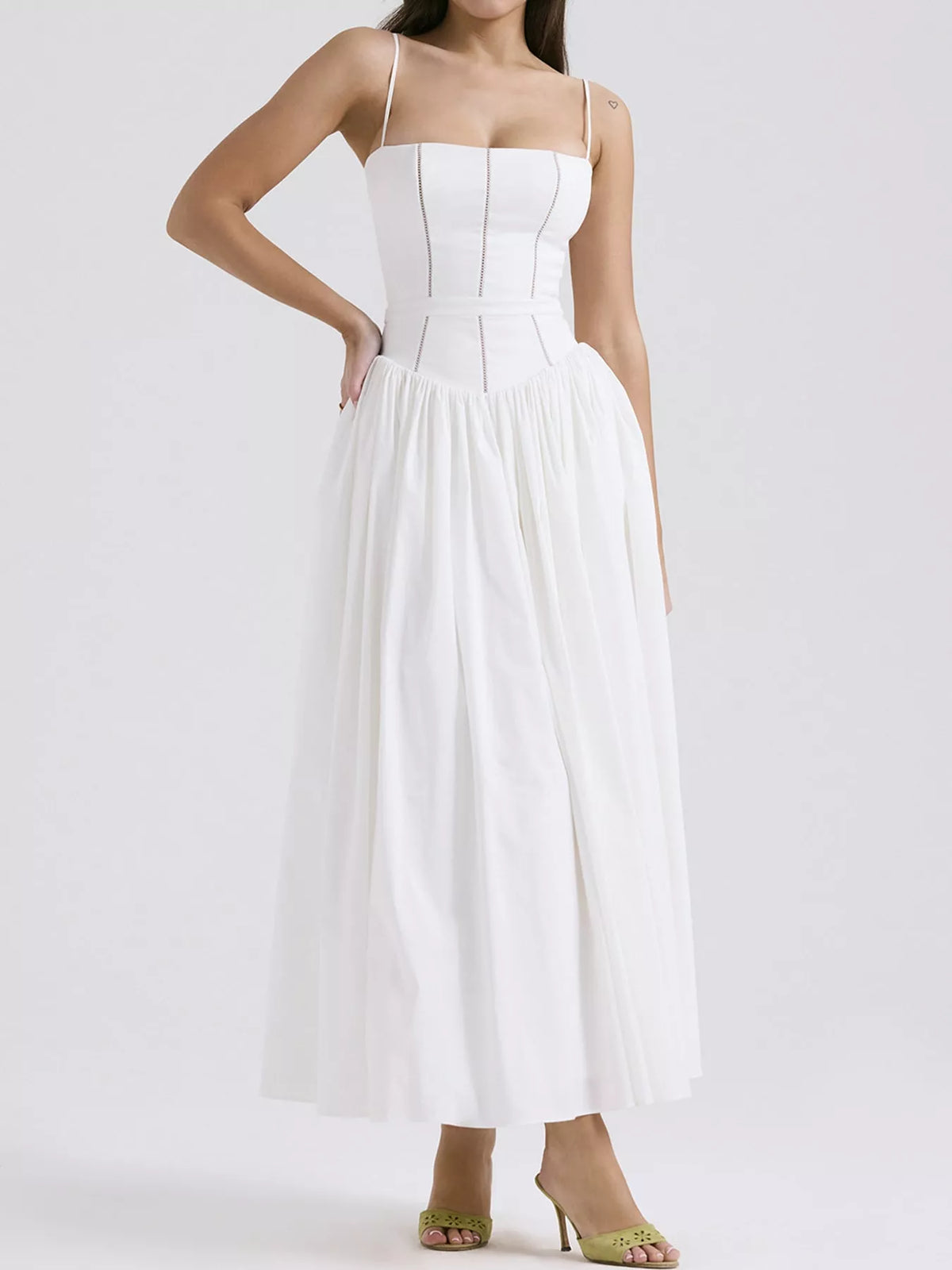 Floral Spaghetti Straps Midi Dress - alternate view 5