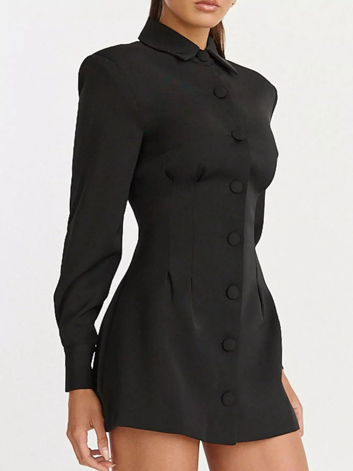 Corset-Style Button-Down Blazer Dress - alternate view 5