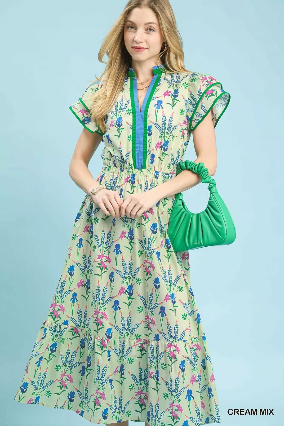 Mix Floral Midi Dress - alternate view 2
