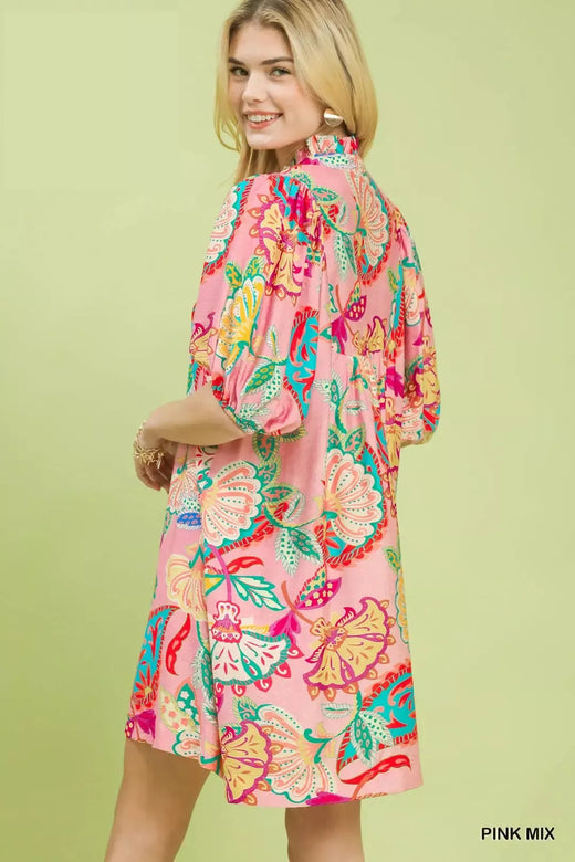 Paisley Print Mini Dress - alternate view 3