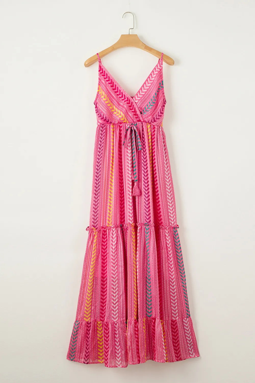 Printed Surplice Maxi Cami Dress - alternate view 6