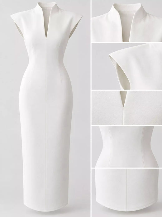 Slit Sleeveless Bodycon Midi Dress - alternate view 5
