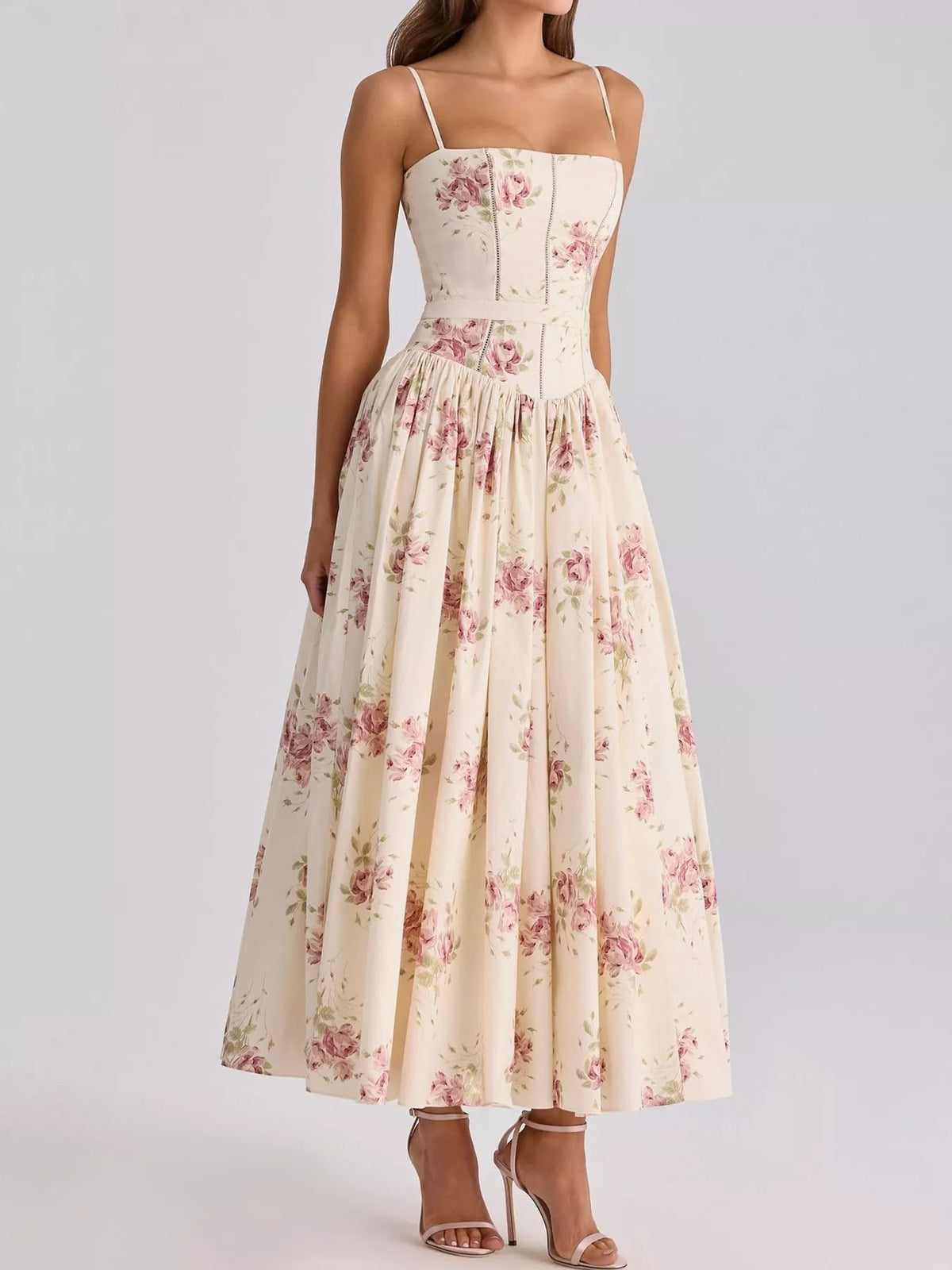 Floral Spaghetti Straps Midi Dress - alternate view 24