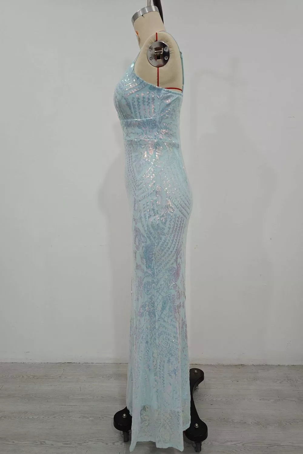 Sequin Mermaid Evening Maxi Cami Dress - alternate view 9