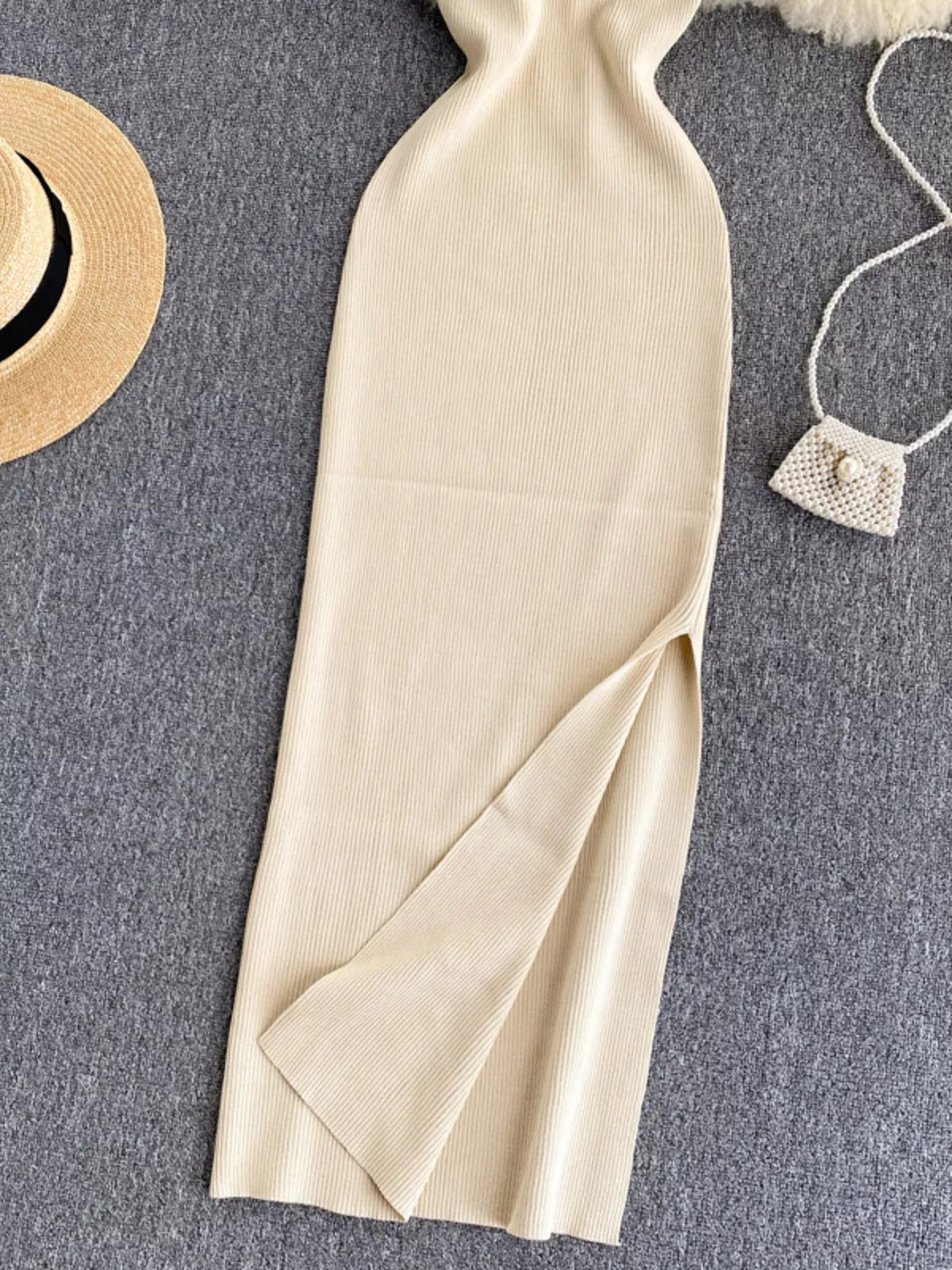 Knot Back Sleeveless Knit Bodycon Midi Dres - alternate view 14