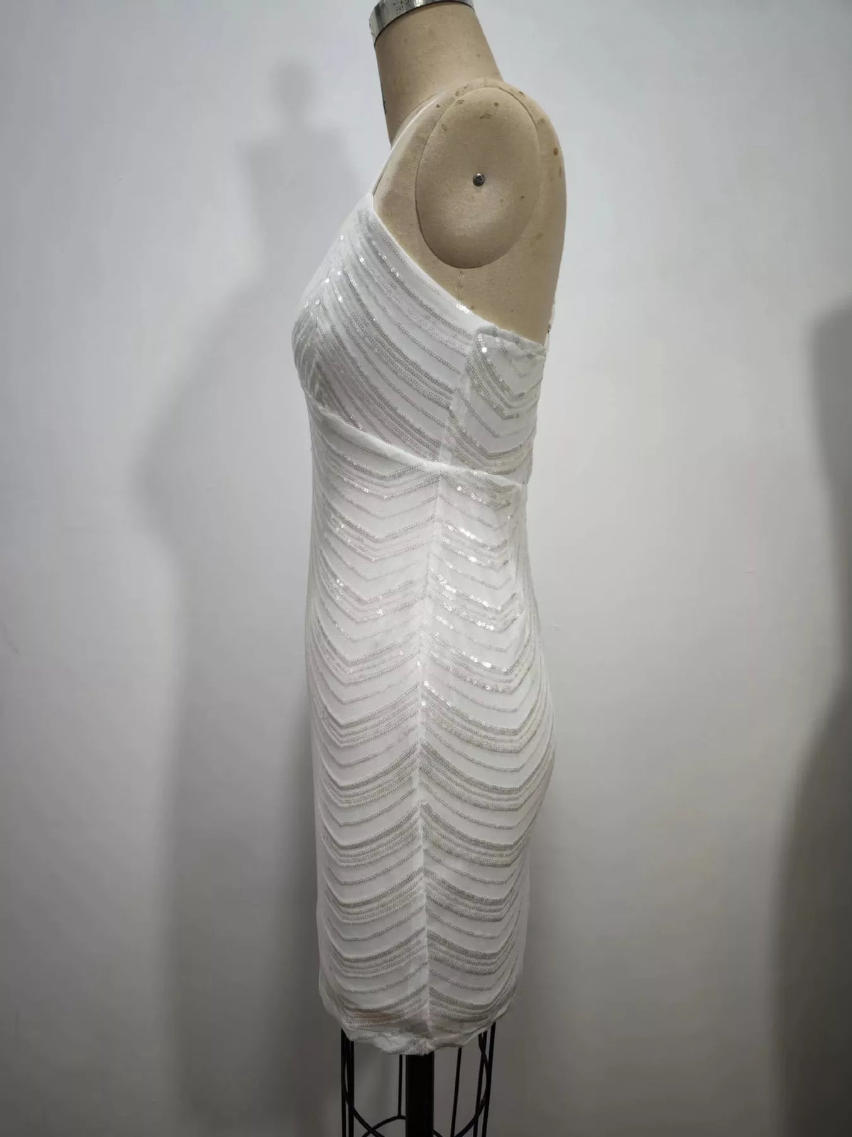 Sleeveless Sequin Embellished Bodycon Mini Cami Dress - alternate view 3