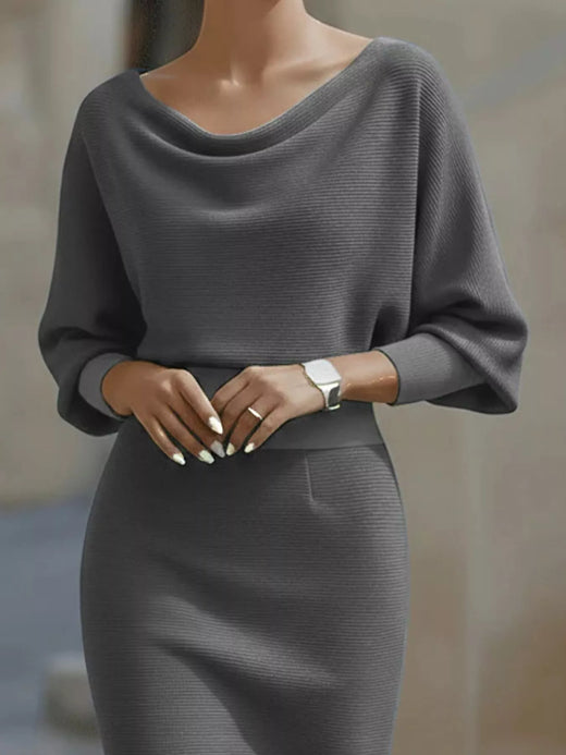 Cowl Neck Bodycon Midi Dress - alternate view 6