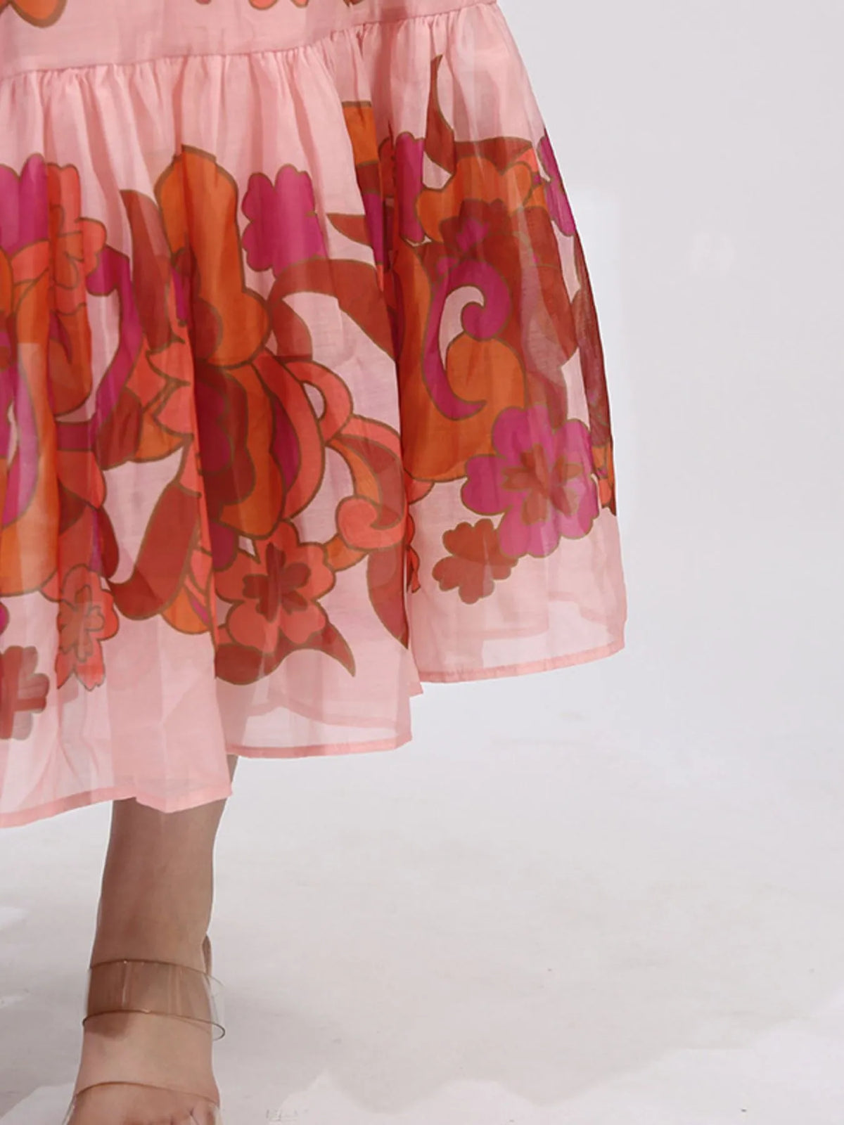 Button Front Puff Sleeve Dress - alternate view 11
