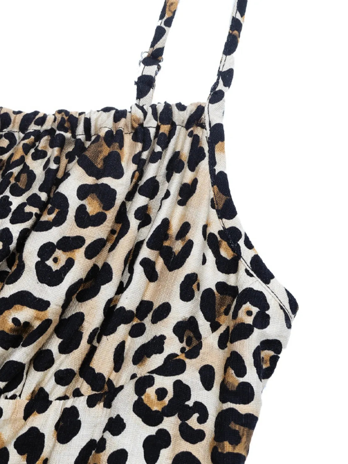 Smocked Leopard Midi Cami Dress - alternate view 8