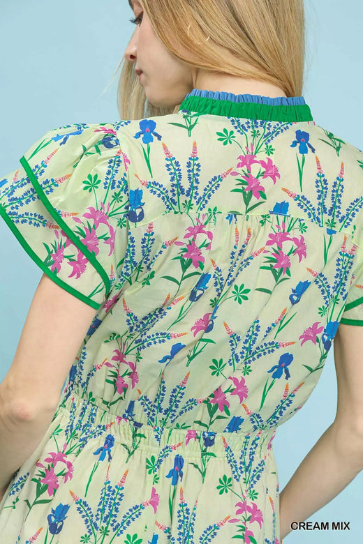 Mix Floral Midi Dress - alternate view 5