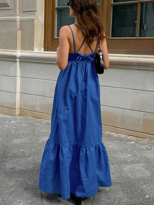 V-Neck Tiered Maxi Cami Dress - alternate view 2