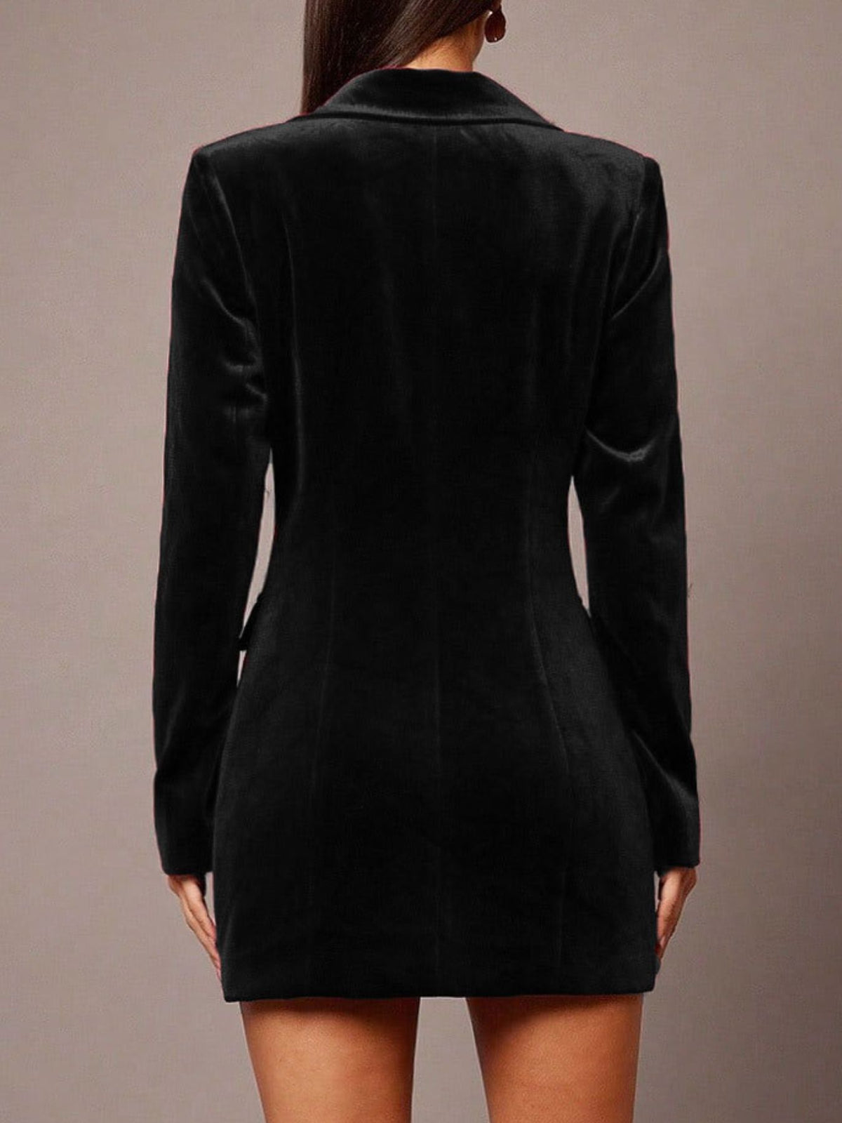 Velvet Double-Breasted Blazer Dress - alternate view 10