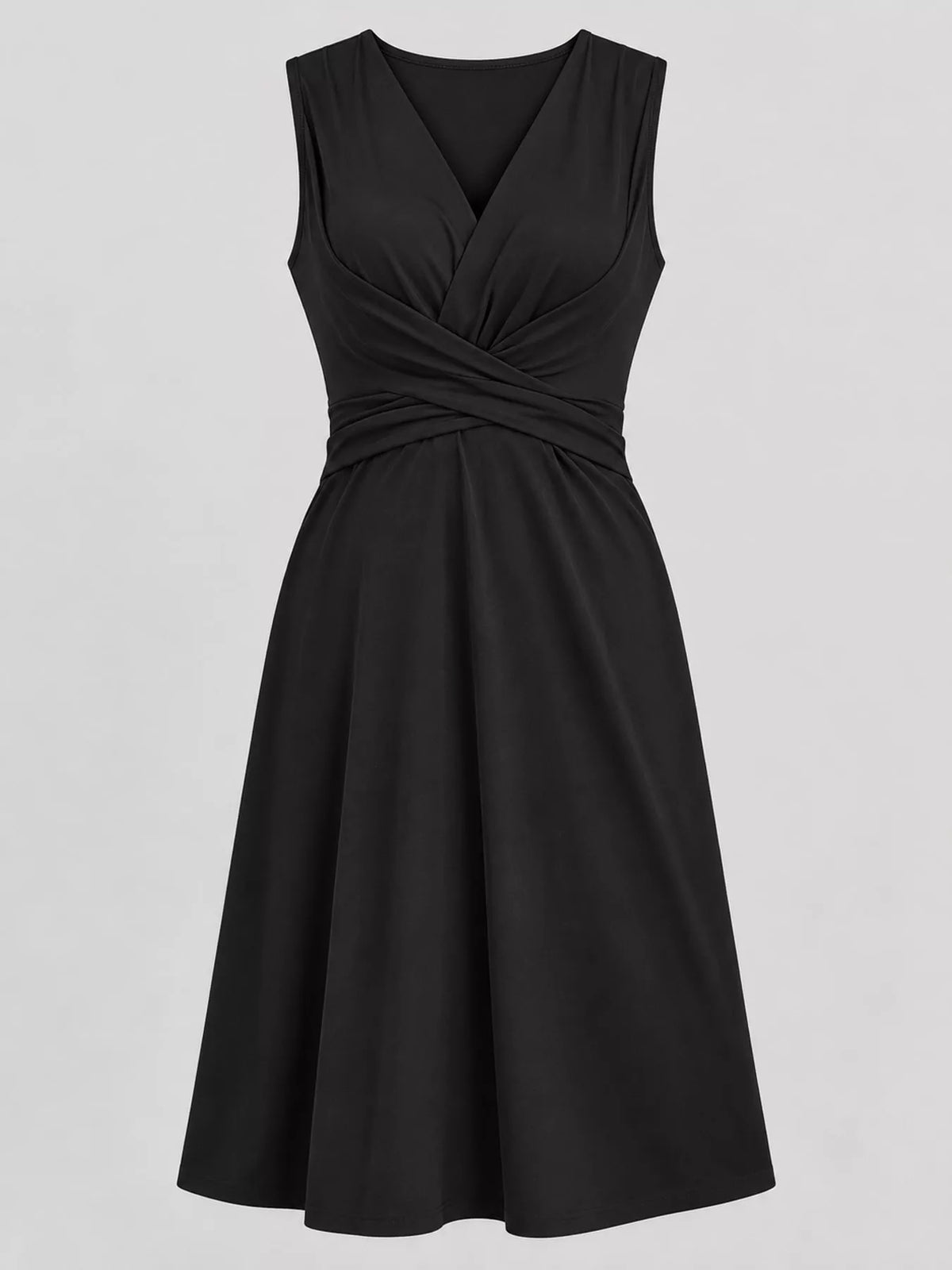 Full Size Ruched Front Midi Dress Plus Size - alternate view 45