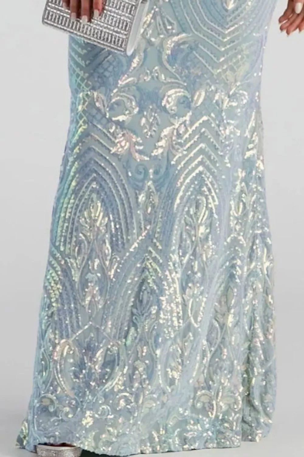 Sequin Mermaid Evening Maxi Cami Dress - alternate view 6