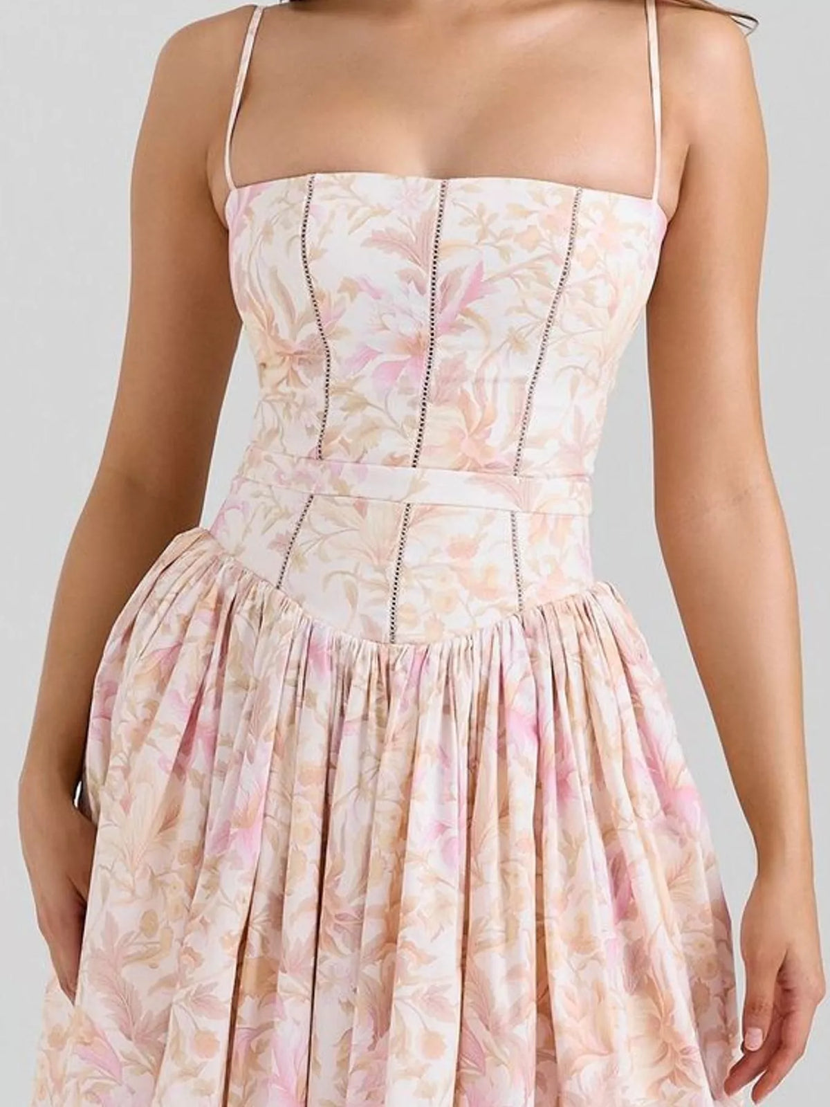 Floral Spaghetti Straps Midi Dress - alternate view 53