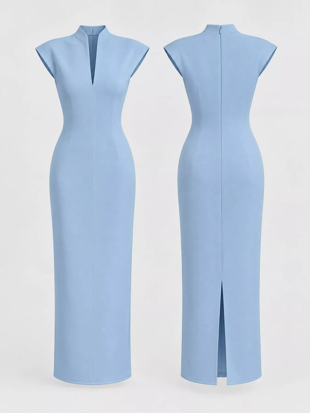 Slit Sleeveless Bodycon Midi Dress - alternate view 20