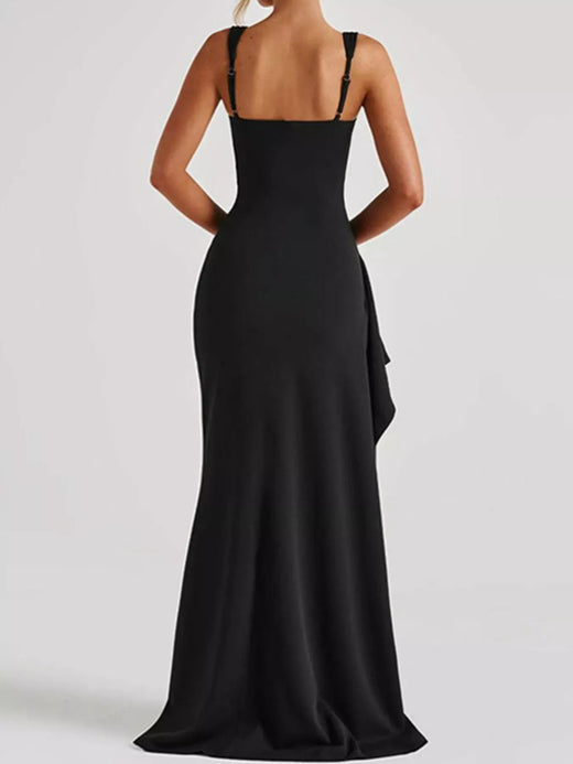 Slit Square Neck Maxi Dress - alternate view 4