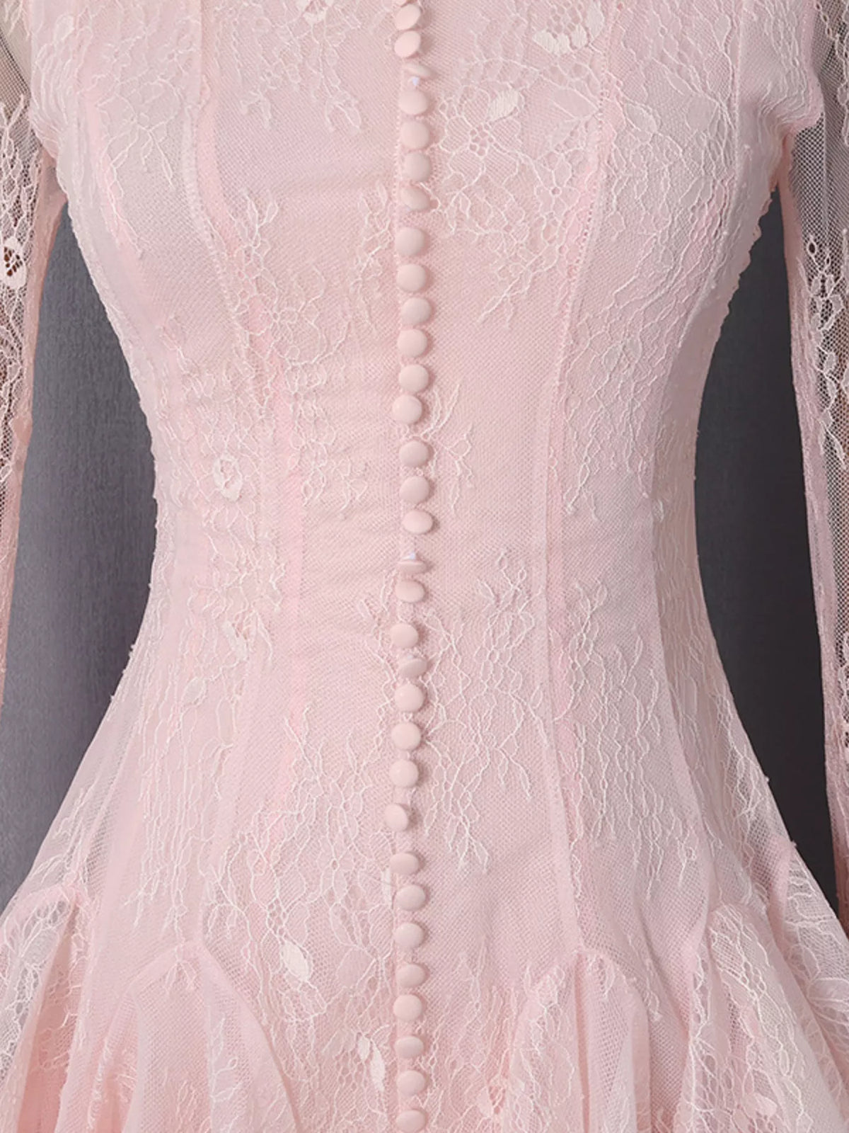 Lace Flare Sleeve Mini Dress - alternate view 7