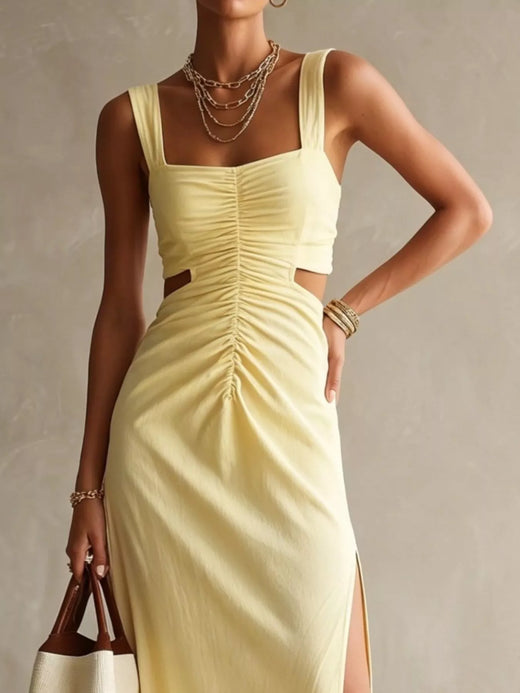 Ruched Cut-Out Midi Dress - alternate view 4