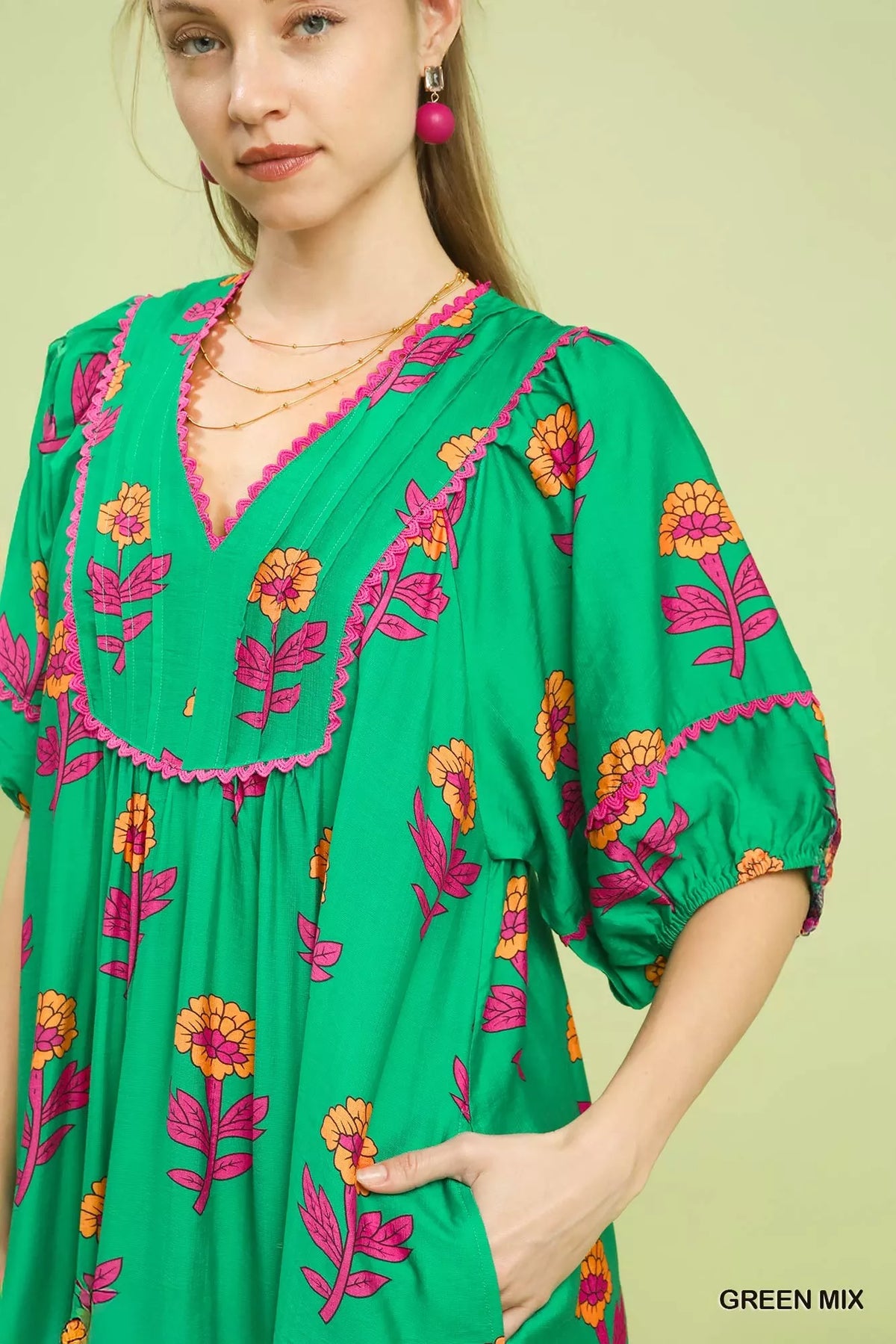 Floral Print Midi Dress - alternate view 5