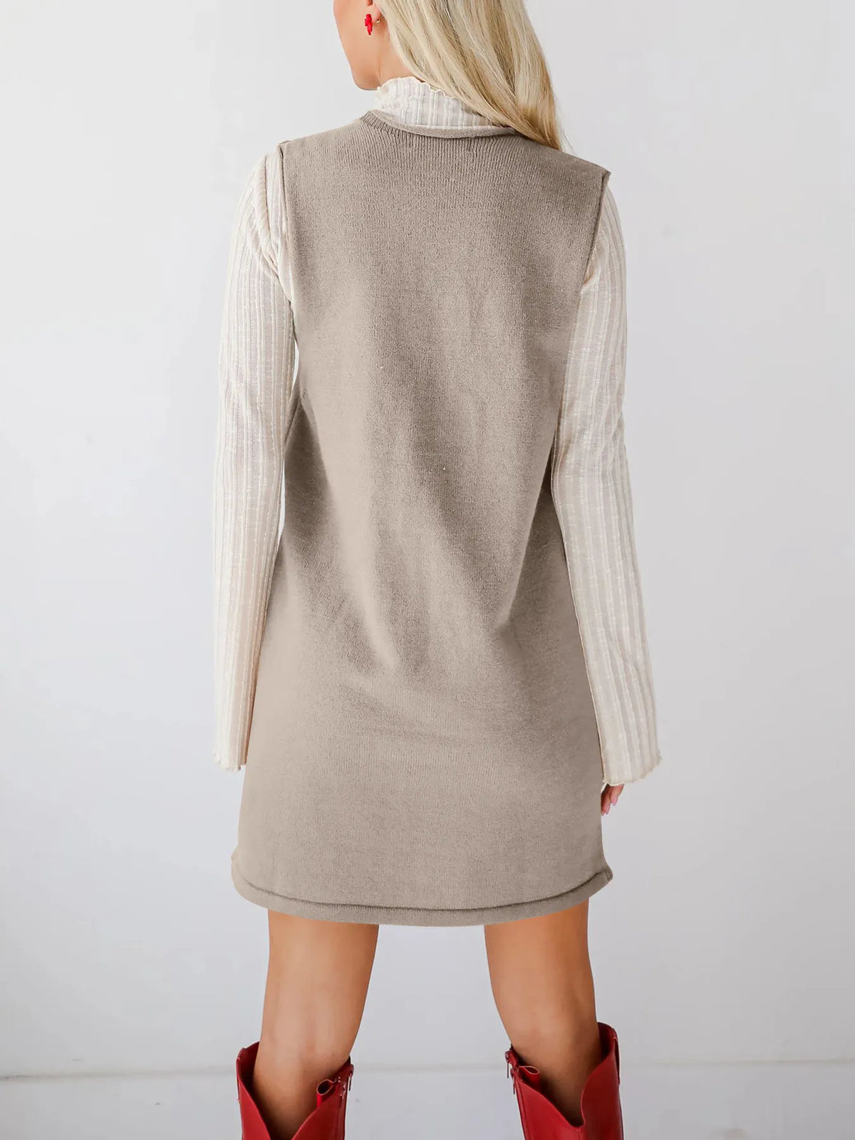 Sleeveless Knit Dress with Pockets - alternate view 20