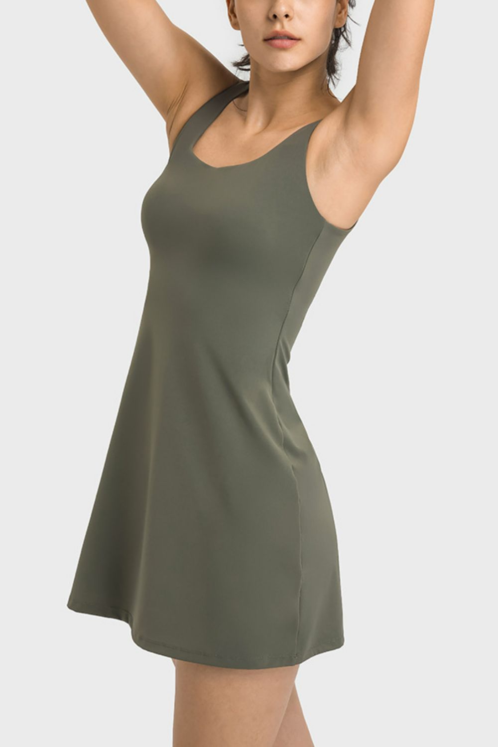 Millennia Square Neck Sports Tank Dress with Full Coverage Bottoms - alternate view 3
