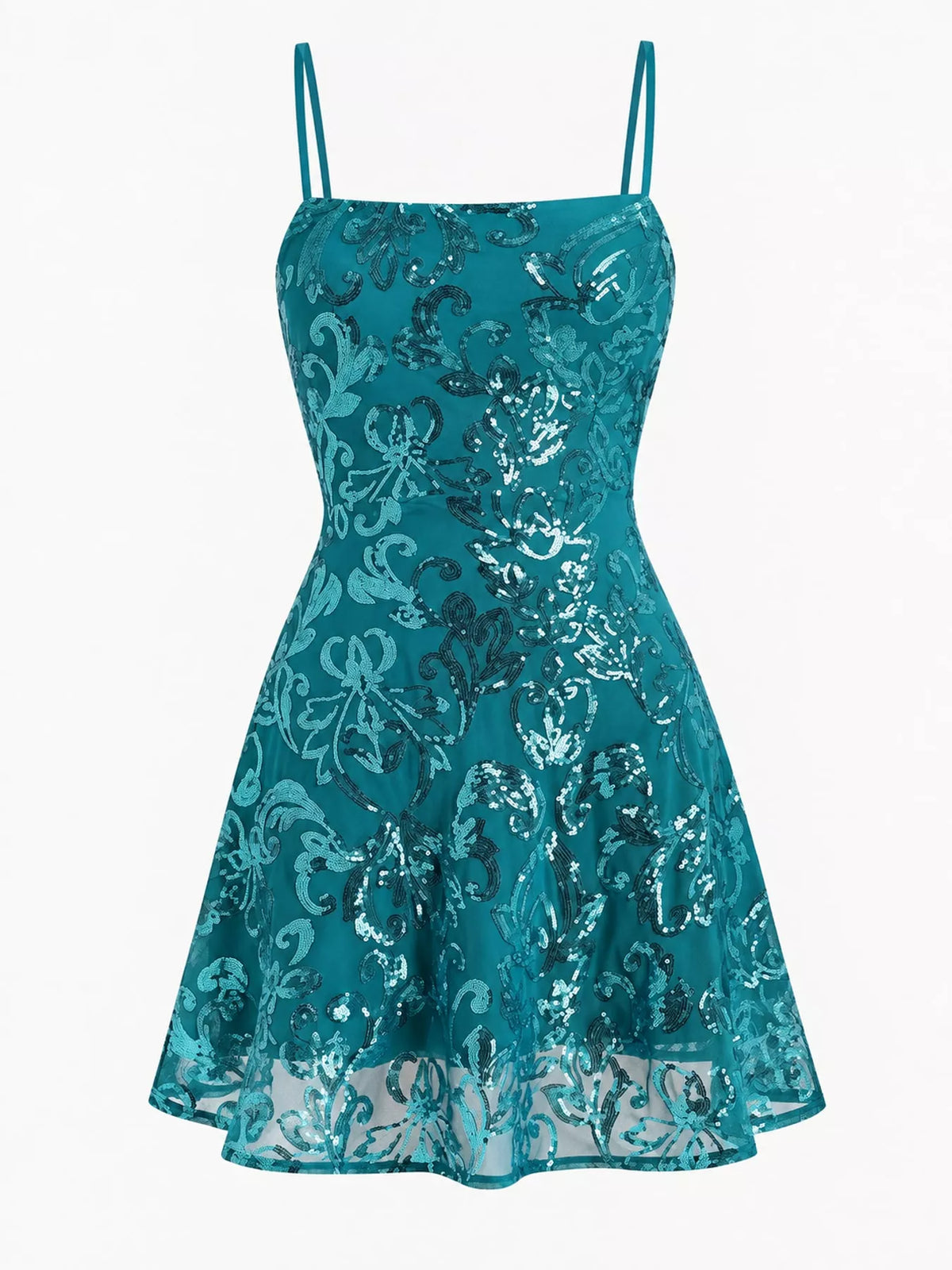 Sequin Square Neck Mini Dress - alternate view 29