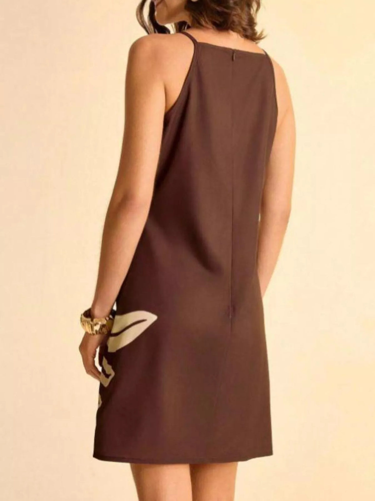 Tropical Print Sleeveless Mini Dress - alternate view 4