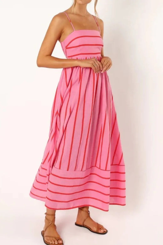 Striped Square Neck Cami Dress - alternate view 2