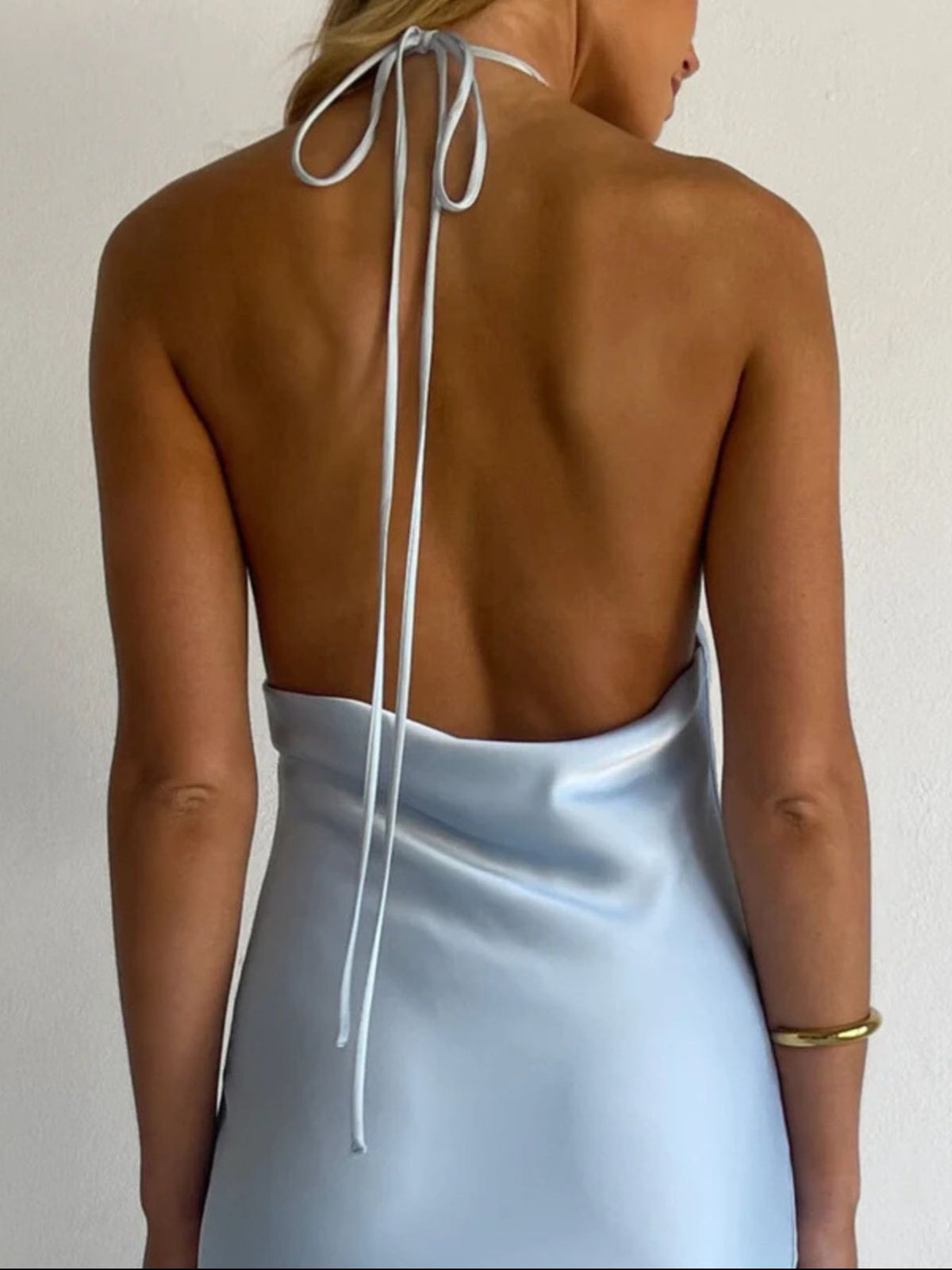 Halter Neck Satin Maxi Dress - alternate view 15