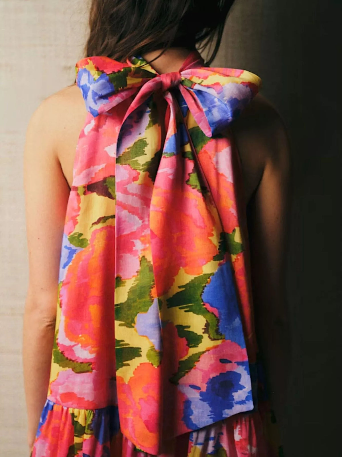 Full Size Floral Print Sleeveless Mini Dress Plus Size - alternate view 4