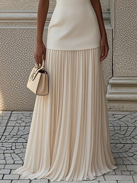 Sleeveless Pleated Maxi Dress - alternate view 2