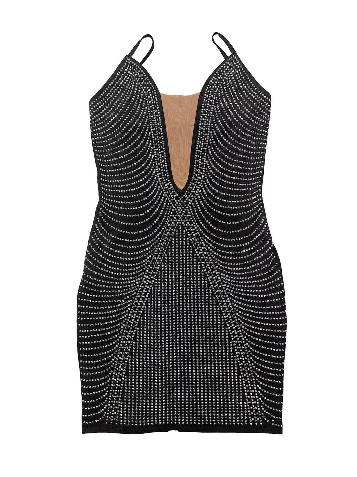 Rhinestone Spaghetti Strap Mini Dress - alternate view 6