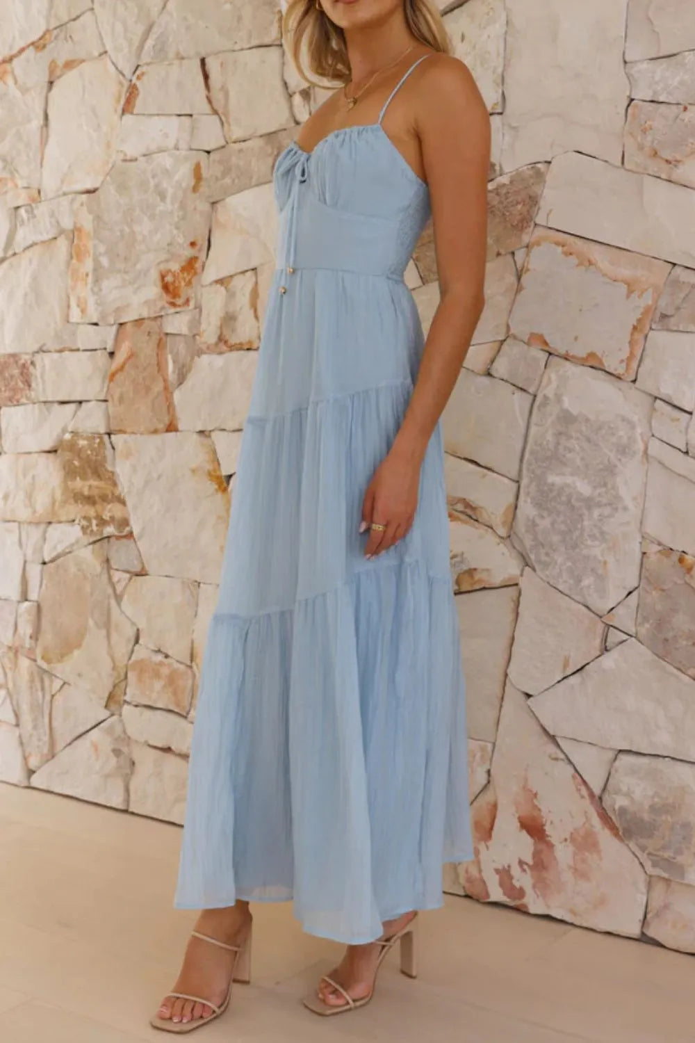 Smocked Back Midi Cami Dress - alternate view 6