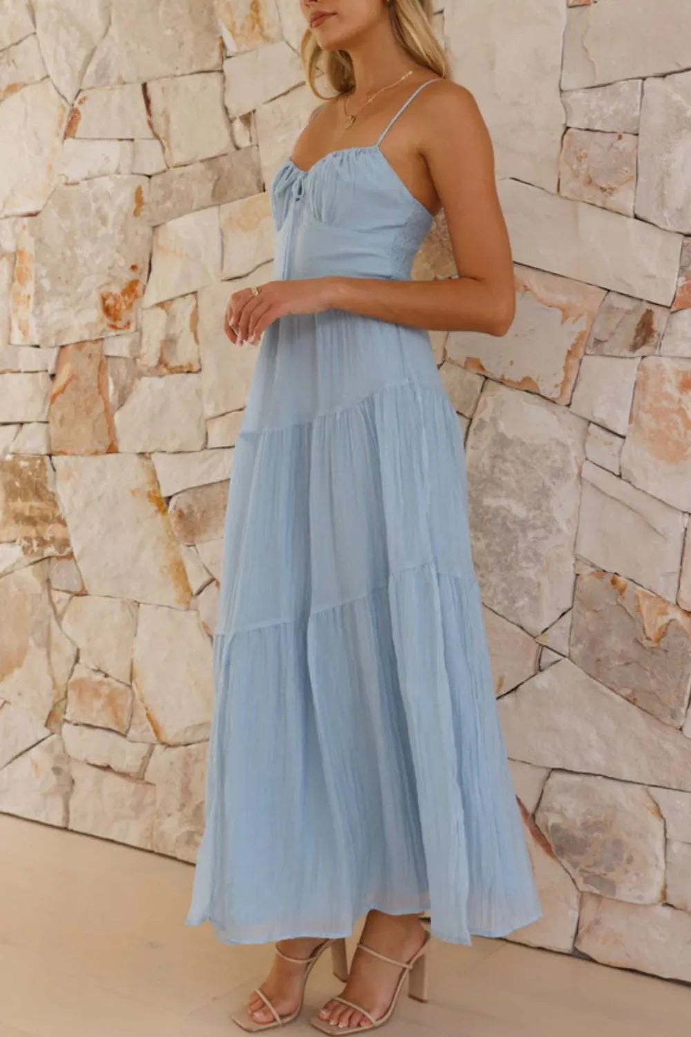 Smocked Back Midi Cami Dress - alternate view 7