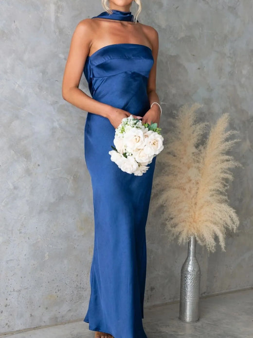 Satin Tube Maxi Dress - alternate view 2