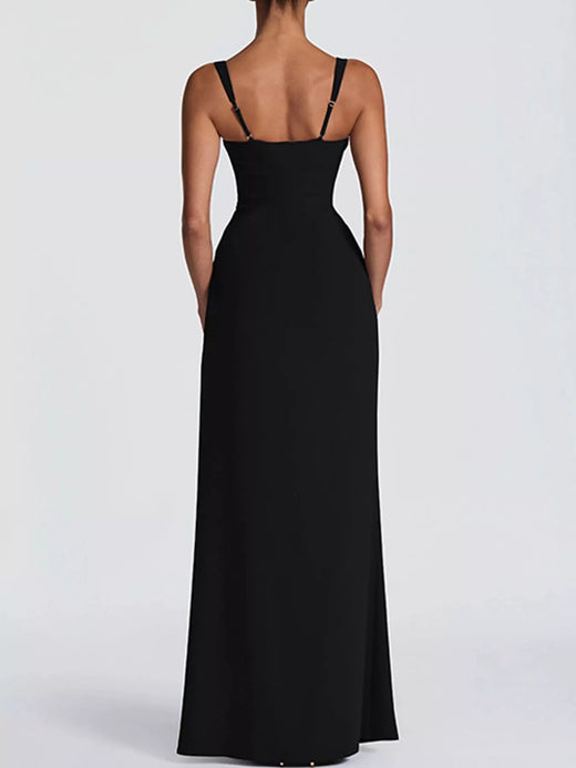 Sleeveless High-Slit Evening Maxi Dress - alternate view 4