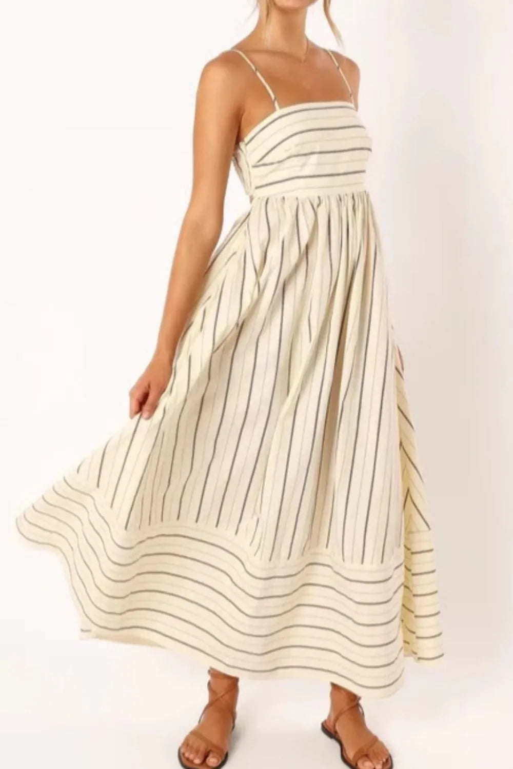 Striped Square Neck Cami Dress - alternate view 17