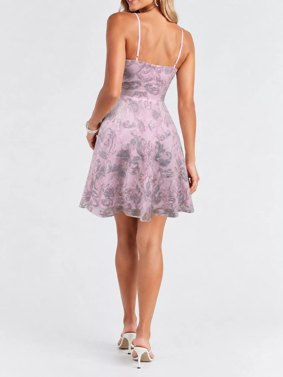 Sequin Embellished Mini Dress - alternate view 23