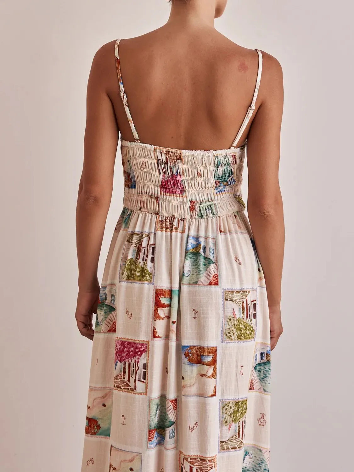 Smocked Square Neck Cami Dress - alternate view 4