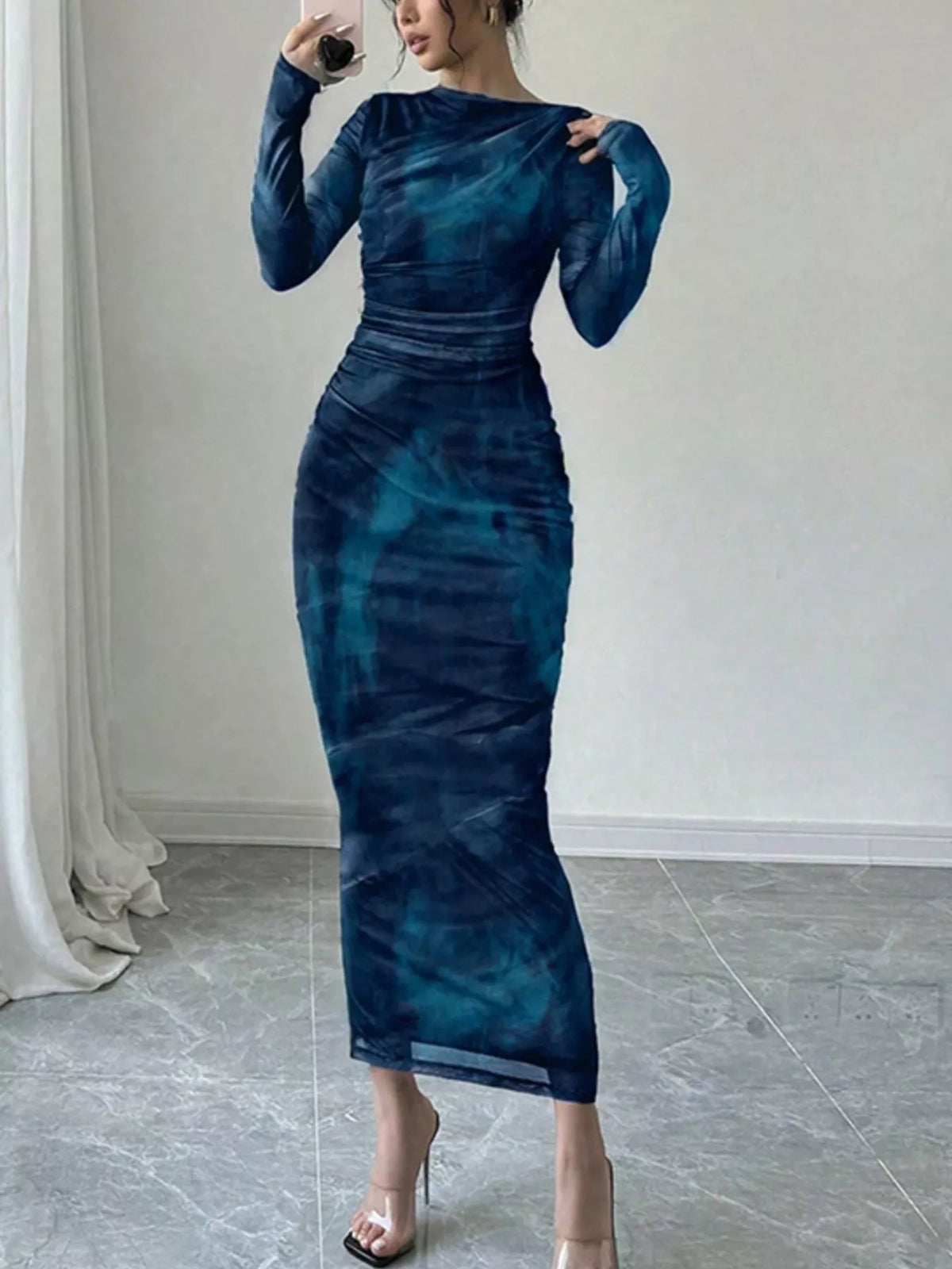 Tie-Dye Bodycon Maxi Dress - alternate view 6