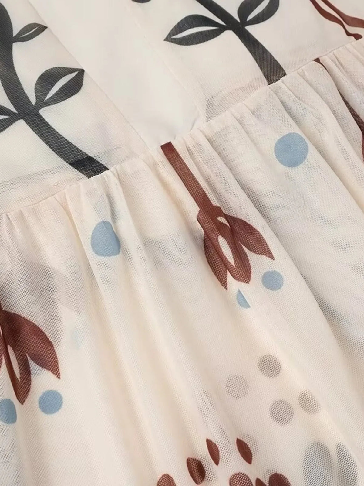 Ruffled Hem Square Neck Maxi Dress - alternate view 6