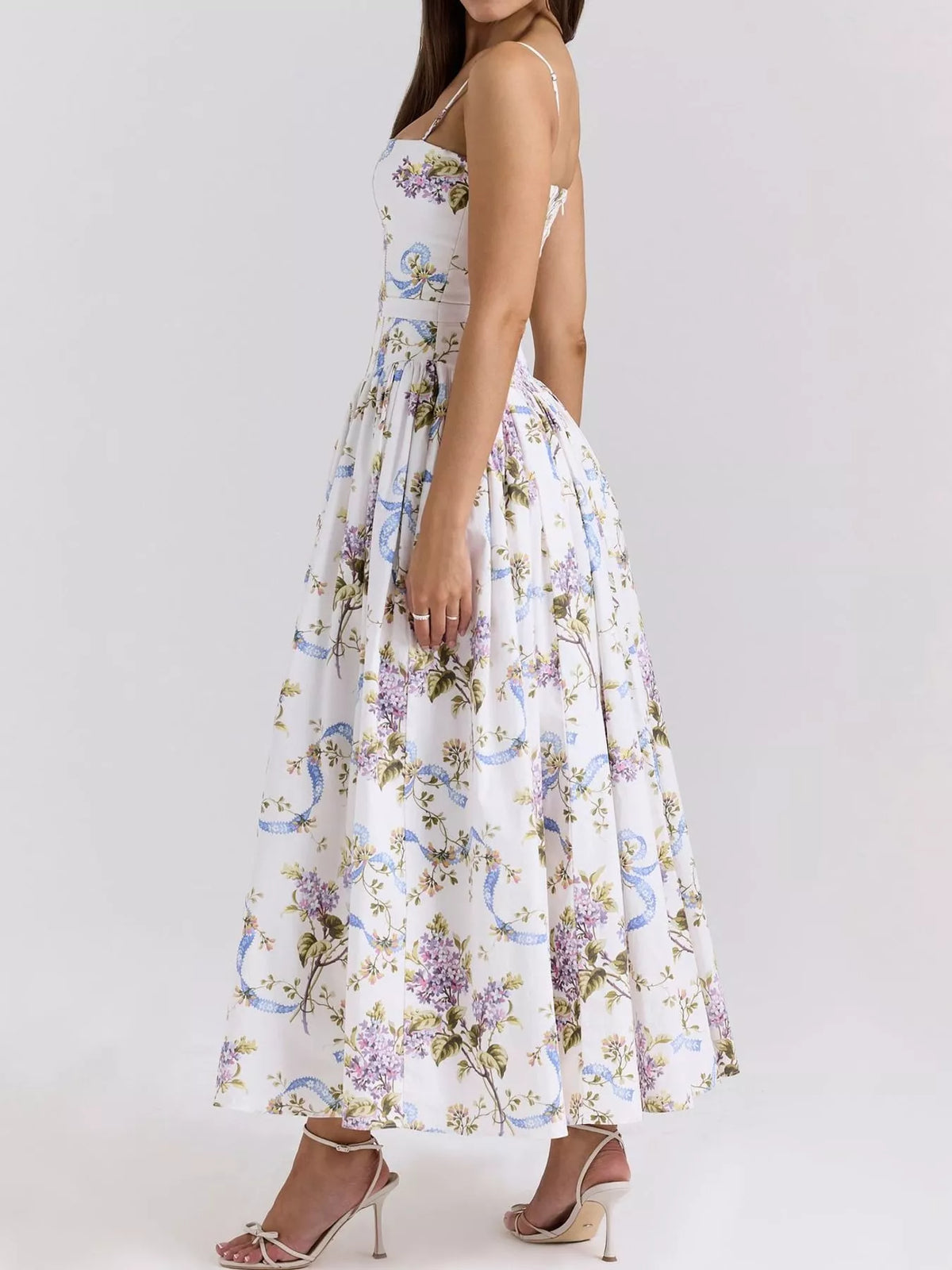 Floral Spaghetti Straps Midi Dress - alternate view 31