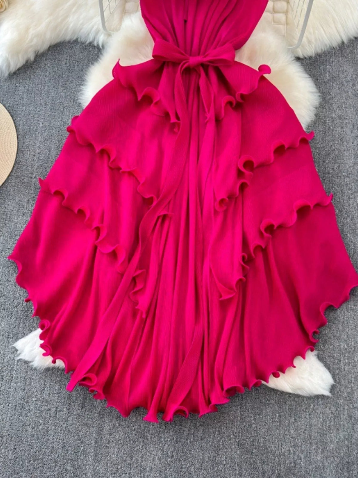 Ruffled Tiered Sleeveless Midi Dress - alternate view 10